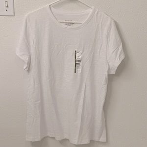 NWT Time and Tru plain white scoop neck t-shirt